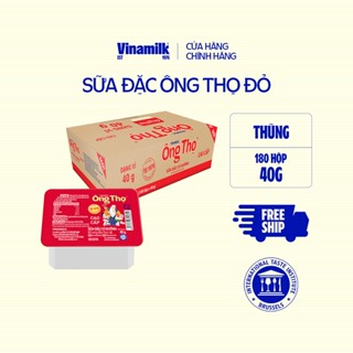 Thùng 180 hộp Sữa đặc có đường Ông Thọ đỏ - Hộp 40g