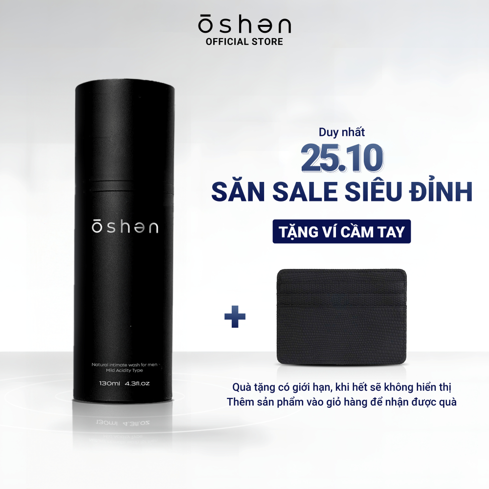 Dung dịch vệ sinh nam giới OSHEN JAPAN Natural dạng xịt tạo bọt kháng khuẩn Nhật Bản130ml