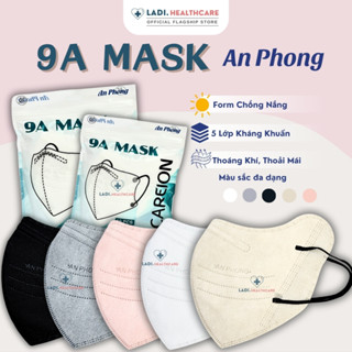 [Thùng 100 Cái] Khẩu trang 9A Mask An Phong bảo vệ toàn diện 5 lớp chống tia UV, mềm mịn thoải mái