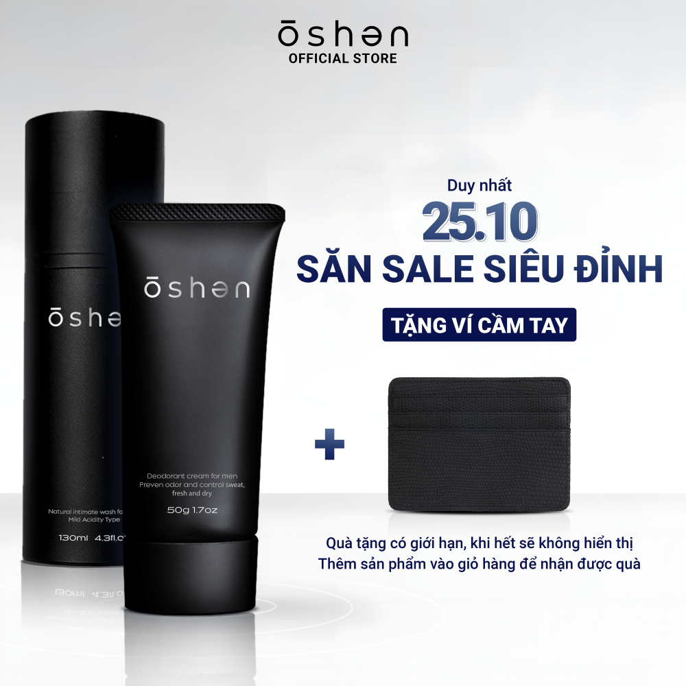 Combo Dung Dịch Vệ Sinh Nam Giới và Kem Khử Mùi OSHEN từ Nhật Bản