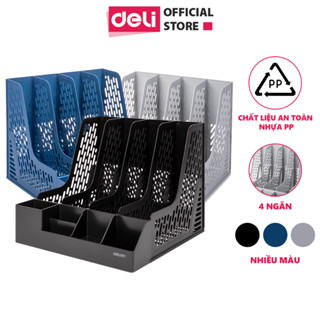 Giá Đựng Tài Liệu 4 5 Ngăn Deli - Khay Kệ Lưu Trữ Sắp Xếp Hồ Sơ Giấy Tờ Học Sinh Văn Phòng Nhỏ Gọn Tiện Lợi Giá Rẻ