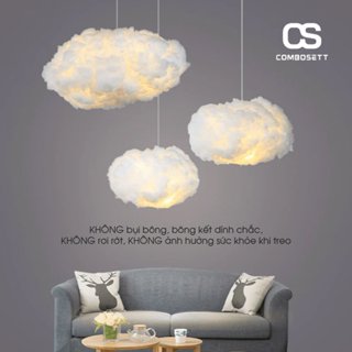   Size lớn  Đèn thả trần phòng ngủ hình đám mây Đèn mây treo decor 70 80cm hoặc làm theo yêu cầu 