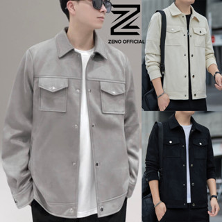  Áo khoác ngoài Da Lộn Túi hộp nam nữ mùa đông Áo da nam thu đông form rộng bigsize cao cấp 