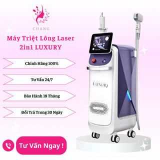  Máy Triệt Lông Diode Laser 2in1 Luxury - Triệt Lông Xóa Xăm Xóa Nám Tàn Nhang Bảo Hành 18 Tháng 