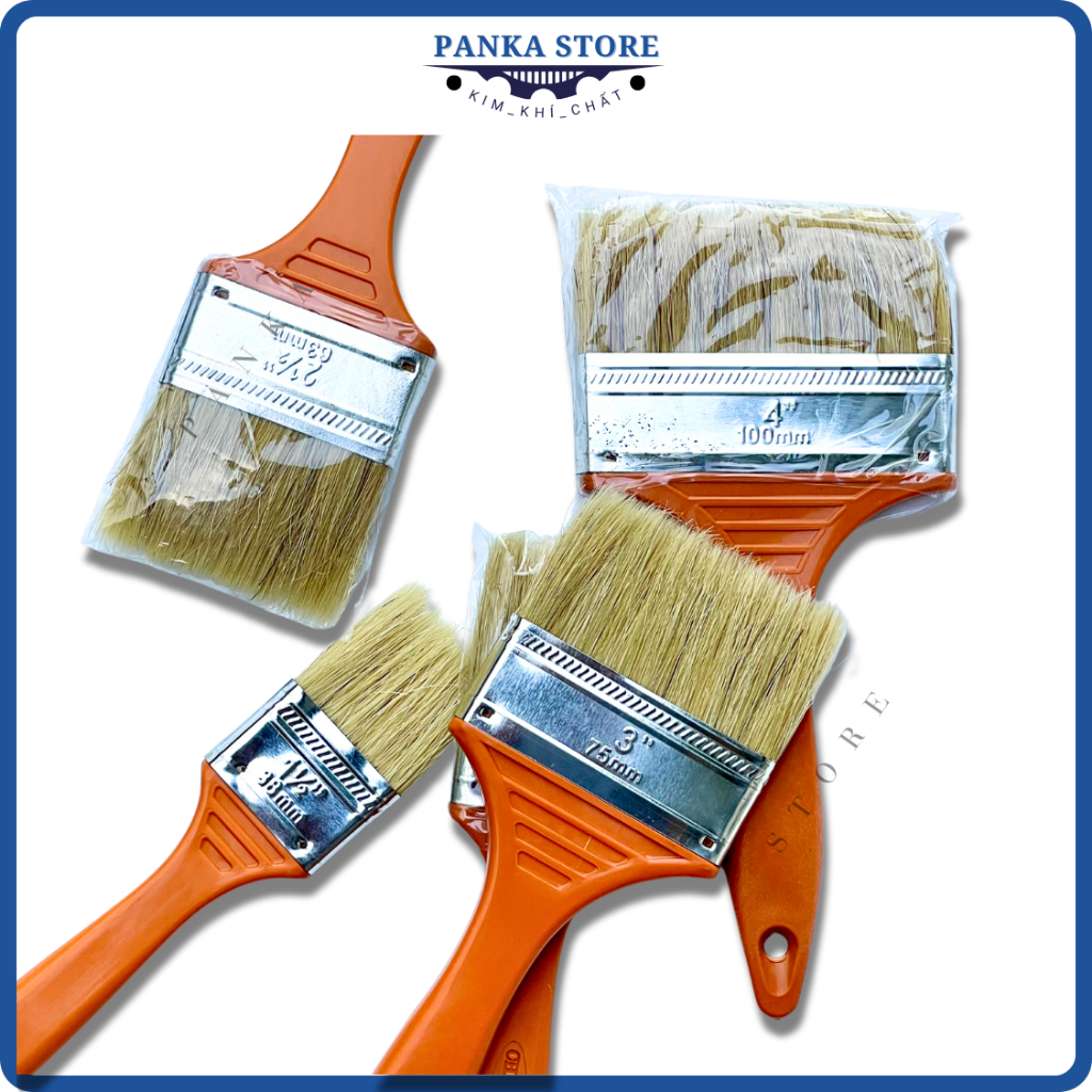 Chổi Quét Sơn, Cọ quét sơn cán vàng đủ các kích thước, hàng loại 1 giá tốt, sẵn sỉ - Panka Store.