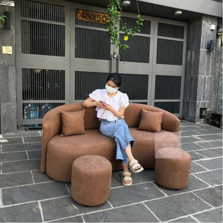  Bộ Ghế Sofa Băng Kiểu Dáng Cong Dài 1m8 Cho Phòng Khách Siêu Đẹp Màu Nâu Sang Trọng Hiện Đại Hình Chụp Thật 