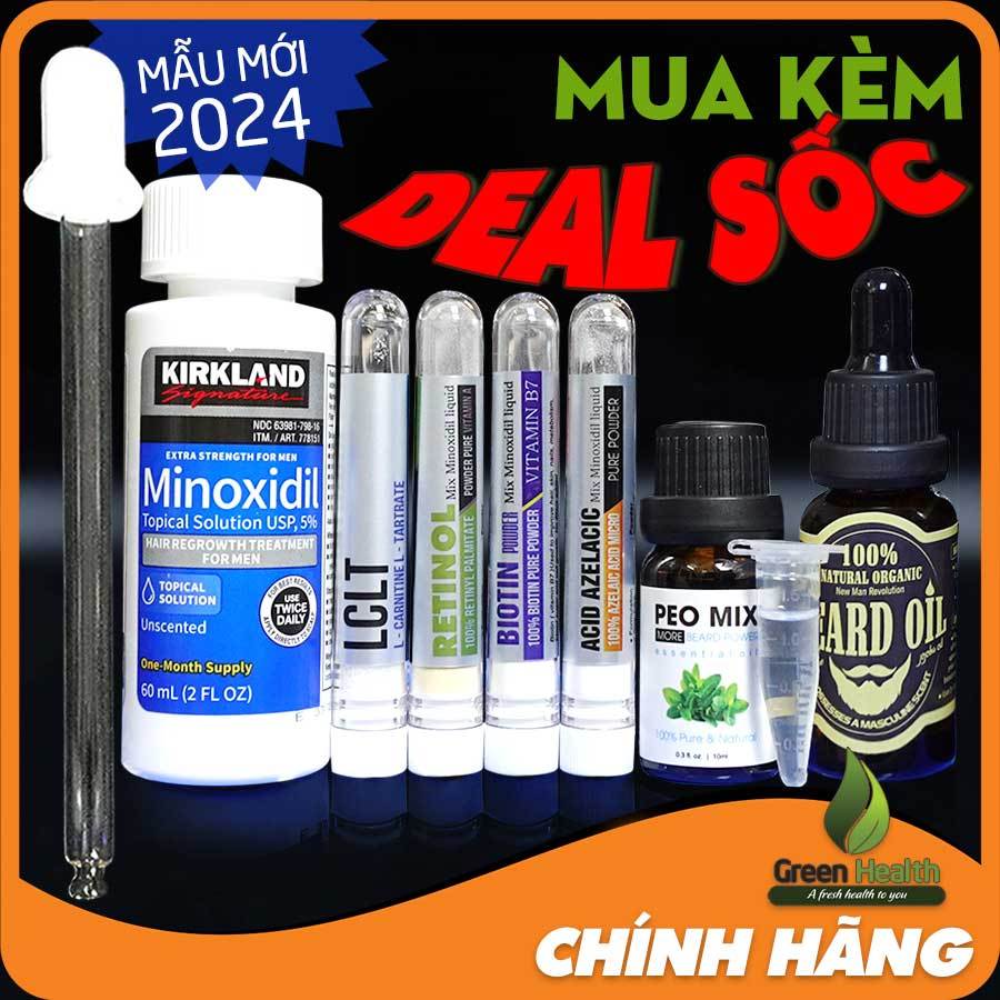 Xịt tóc Minoxidil 5% combo LCLT mọc râu tóc