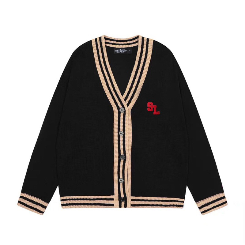 Áo Cardigan Slick Way Thêu Đỏ- Len Lông Cừu Dệt Kim Cao Cấp - Local Brand The Slick Way UNISEX