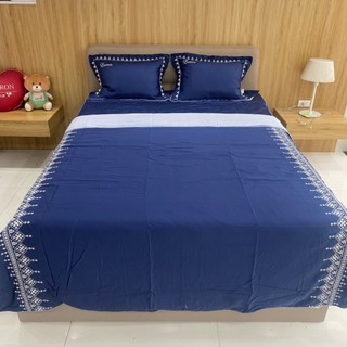Drap chăn ga Everon màu xanh vải tencel cao cấp giảm giá chun chần ga phủ