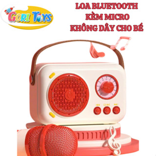 Loa Bluetooth mini karaoke kèm mic, loa cầm tay không dây cho bé sử dụng sạc usb
