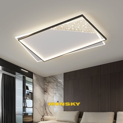 Đèn trần MONSKY ZELDA hiện đại 3 màu ánh sáng trang trí nội thất cao cấp kèm điều khiển từ xa Remote