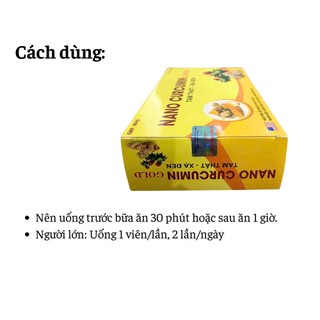 Nano Curcumin GOLD Giúp làm giảm các triệu chứng viêm đau dạ dày, tá tràng,thượng  vị, hang vị