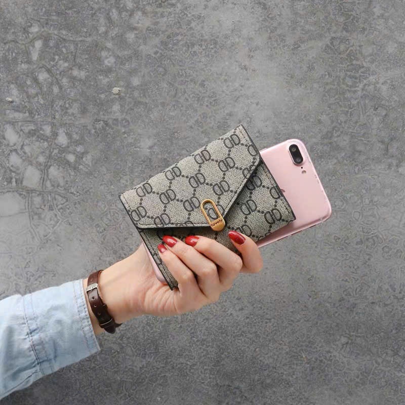 Ví nữ đẹp mini ngắn cầm tay nhỏ gọn dễ thương cute nhiều ngăn bỏ túi thời trang cao cấp giá rẻ VN15 | BigBuy360 - bigbuy360.vn