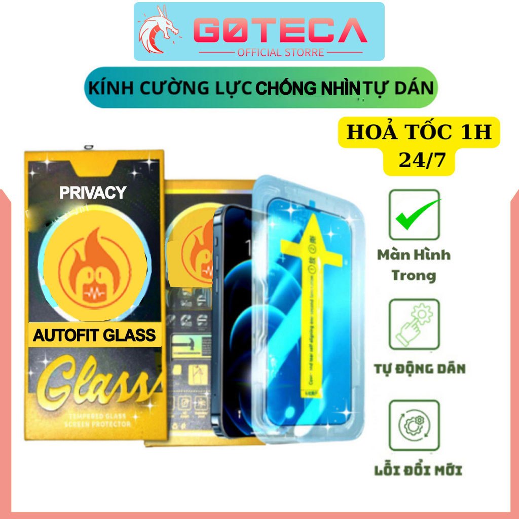 Cường lực chống nhìn trộm có khung tự dán cho iphone 11Promax 14 Promax 13 Pro Max 15 Pro max Xsmax 11 X Xr 16 Promax
