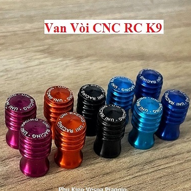 Ốc Chụp Van Vòi nhôm CNC Cho Xe Máy, van nhôm màu uniracing