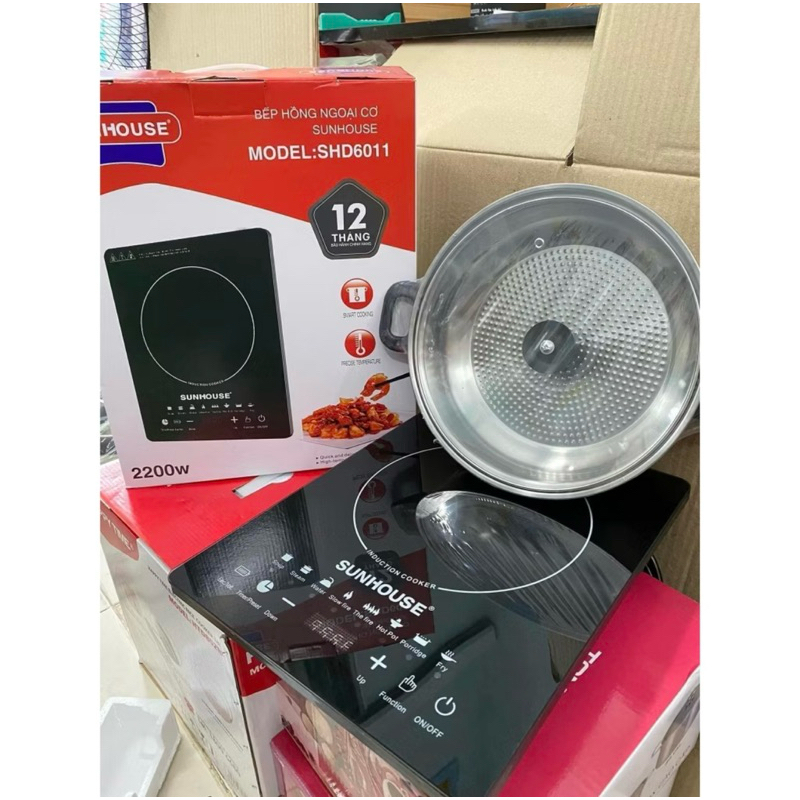 Bếp điện từ Sunhouse tặng kèm nồi