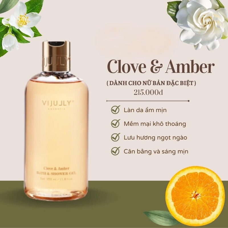 Sữa Tắm Clove & Amber VIJULLY