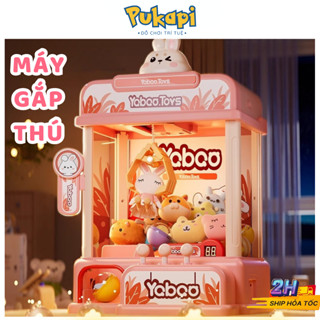 Đồ Chơi Máy Gắp Thú Bông Máy Gắp Gấu Mini Có Nhạc Có Đèn Tặng Kèm Nhiều Gấu Bông Cho Bé Siêu Sịn - Đồ Chơi Cho Bé PUKAPI