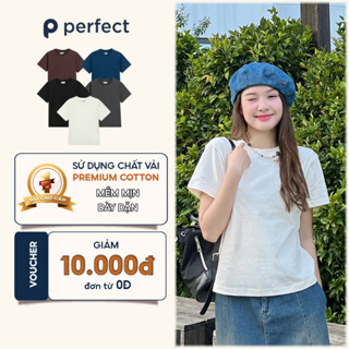 Áo Thun Baby Tee Trơn PERFECT vải premium cotton nhiều màu form fit ôm body tay ngắn co dãn 2 chiều