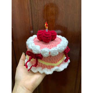 Bánh kem bằng len handmade size 11cm và 13cm (không mở nắp,không kèm hộp ạ)(lựa mẫu ib shop nha💐💐)