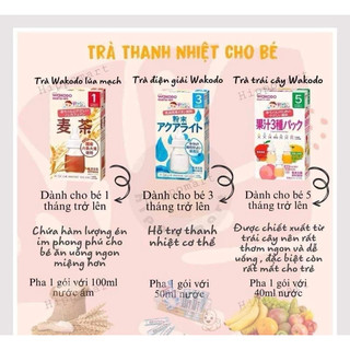 Trà Wakodo đủ vị cho bé từ 5m [Gói dùng thử]