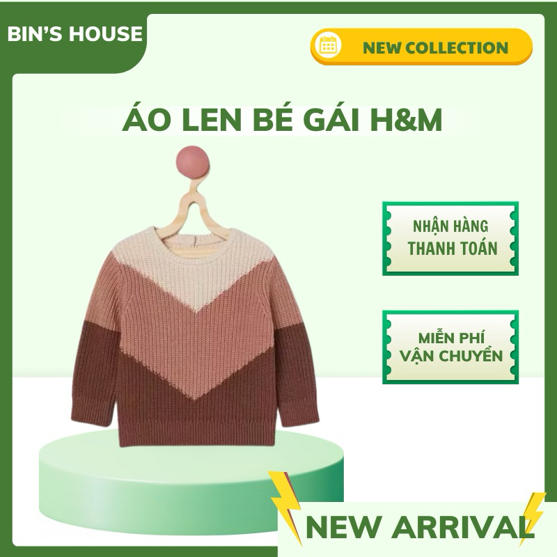 Áo len bé gái H&M sz 4-24M