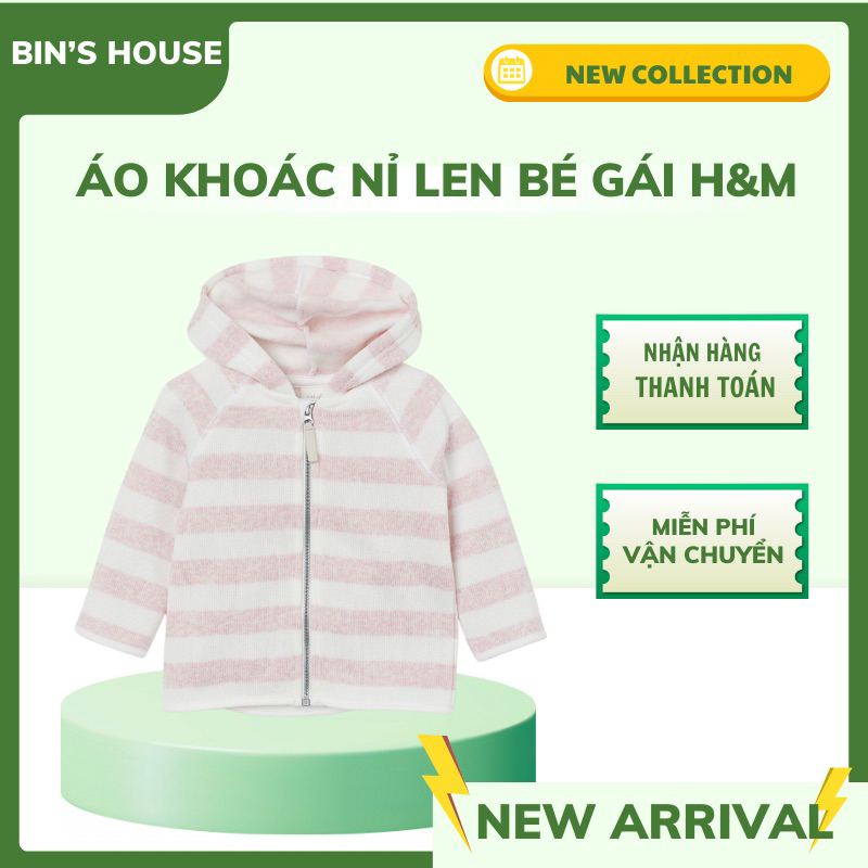 Áo khoác nỉ len H&M sz 4m-2y
