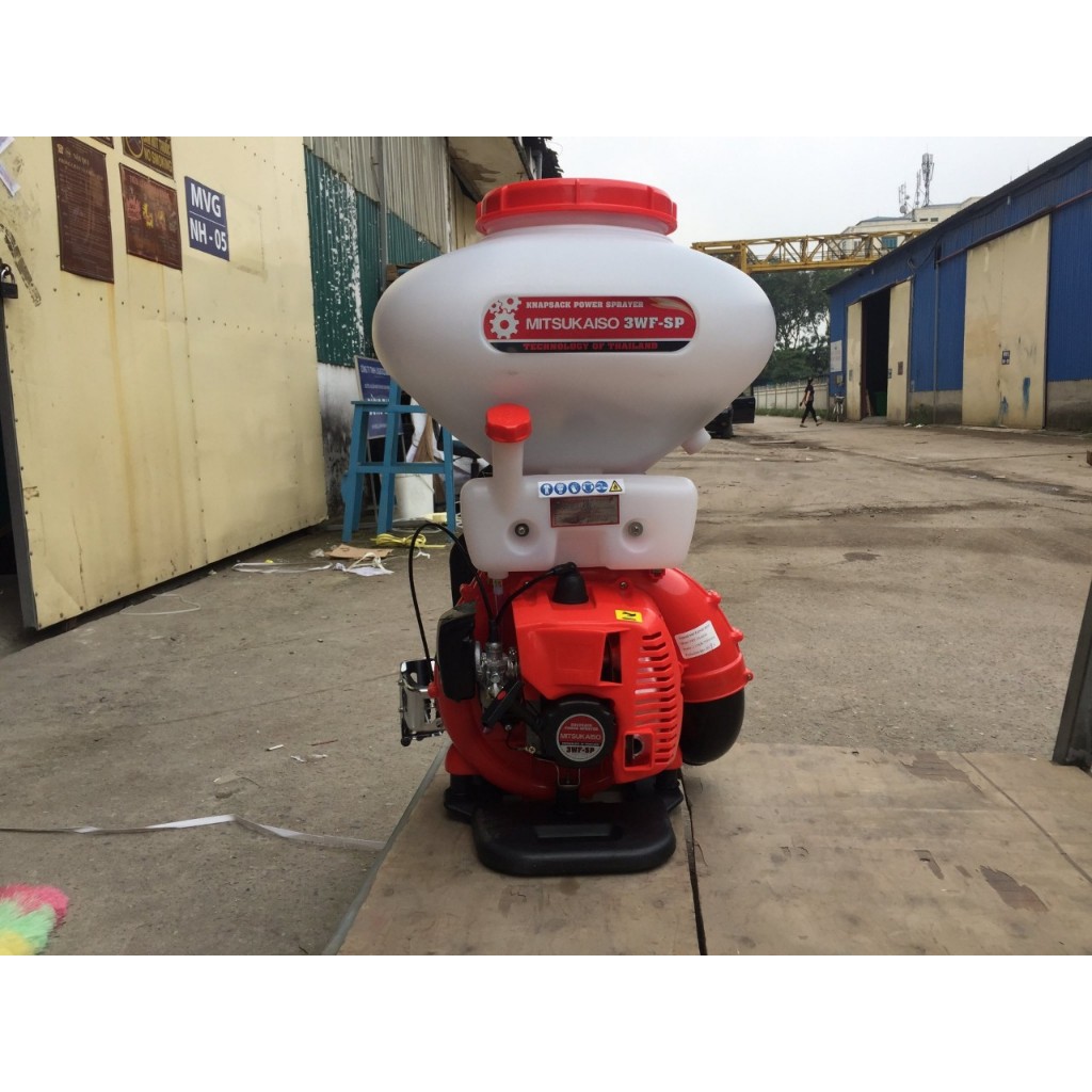 Máy phun vôi MITSUKAISO 3WF-SP có 3 chức năng: phun vôi, phun hạt, phun nước