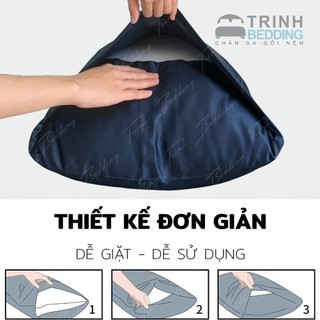 Vỏ gối nằm vải phi lụa lạnh ngủ ngon êm giấc cùng Trinh Bedding Size 40 x 60cm và 50 x 70cm