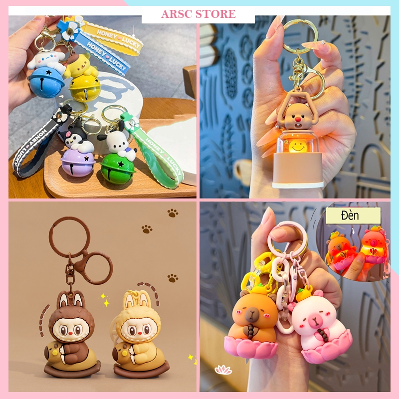 Móc khóa thú Hàn quốc hoạt hình dễ thương đủ loại - phụ kiện túi xách hot trend