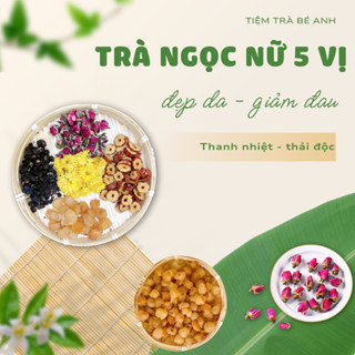 Trà Ngọc Nữ 5 Vị Thảo Mộc Thiên Nhiên Hỗ Trợ Giảm Đau Bụng Kinh Nguyệt, Đẹp Da, Giảm Nám, Trẻ Trung | Tiệm Trà Bé Anh