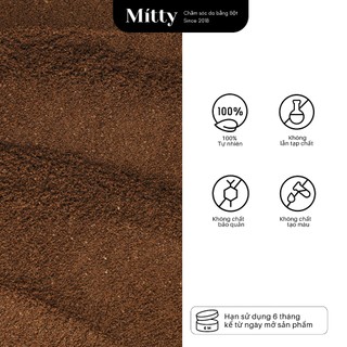 𝐂𝐎𝐅𝐅𝐄𝐄 𝐒𝐂𝐑𝐔𝐁 - Bột Bã Cà Phê rang mộc tẩy da chết mờ thâm, sáng mịn da Mitty Beaute