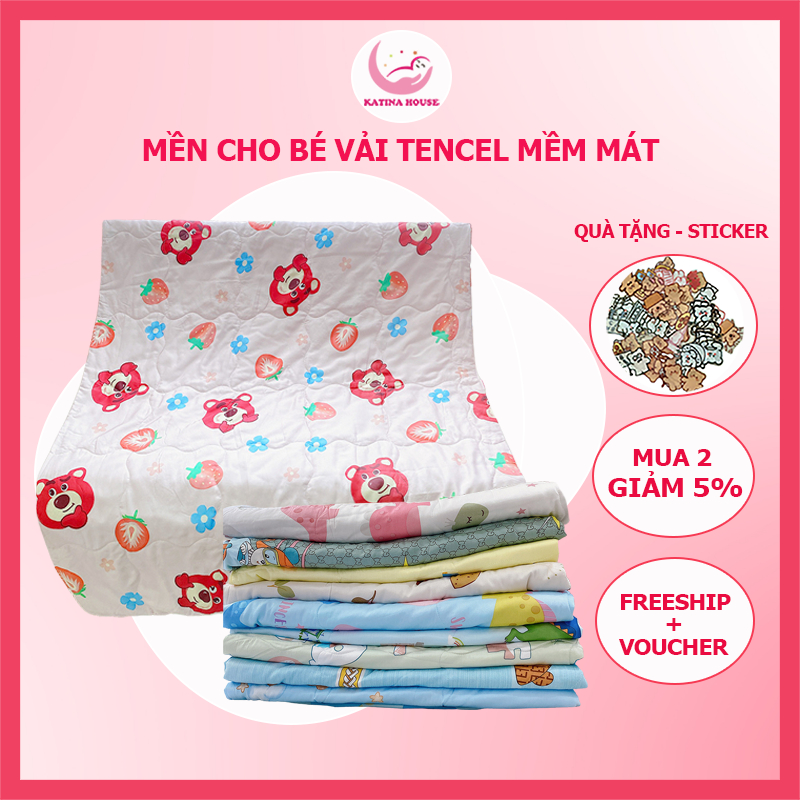 Chăn Mền Cho Bé Đi Học Katina House, Chất Vải Tencel Mềm Mại, Thoáng Mát, Cho Bé 1 - 15T