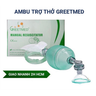 Ambu bóng bóp hỗ trợ hô hấp nhân tạo Greetmed hoặc hãng tương đương (người lớn - trẻ em) - Manual Reuscitator