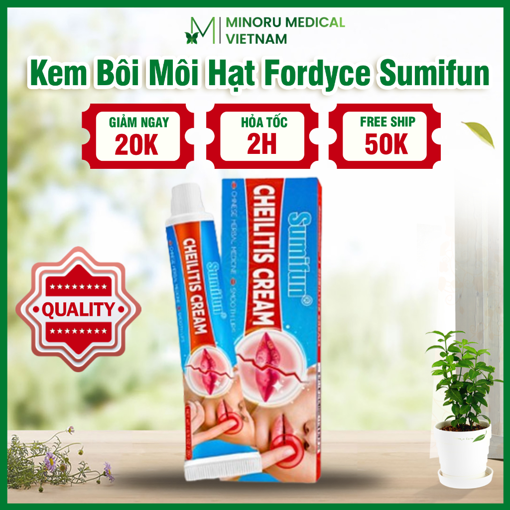 Kem Dưỡng Môi Bôi Môi Hạt FORDYCE SUMIFUN, Kem SUMIFUN Cải Thiện Thâm, Khô Môi, Cứu Tinh Cho Đôi Môi Hạt Fordyce