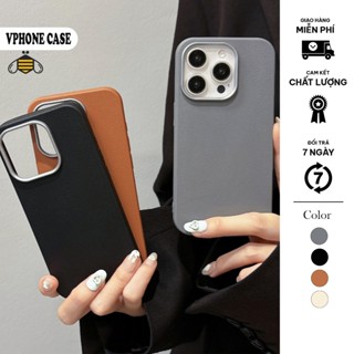 Ốp Lưng iPhone Họa Tiết Da Nhám VPHONE CASE Silicon Chống Sốc Bảo Vệ Camera Cho iP 16/15/14/13/12/11 Pro/Max/Plus LZ