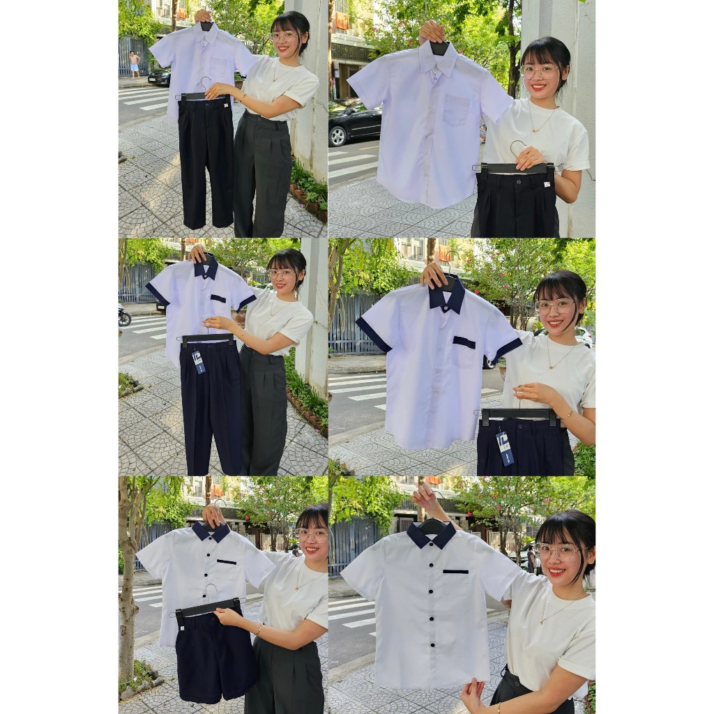 Đồng phục học sinh nam cấp 1,2,3 - Áo sơ mi học sinh nam - Danangsale