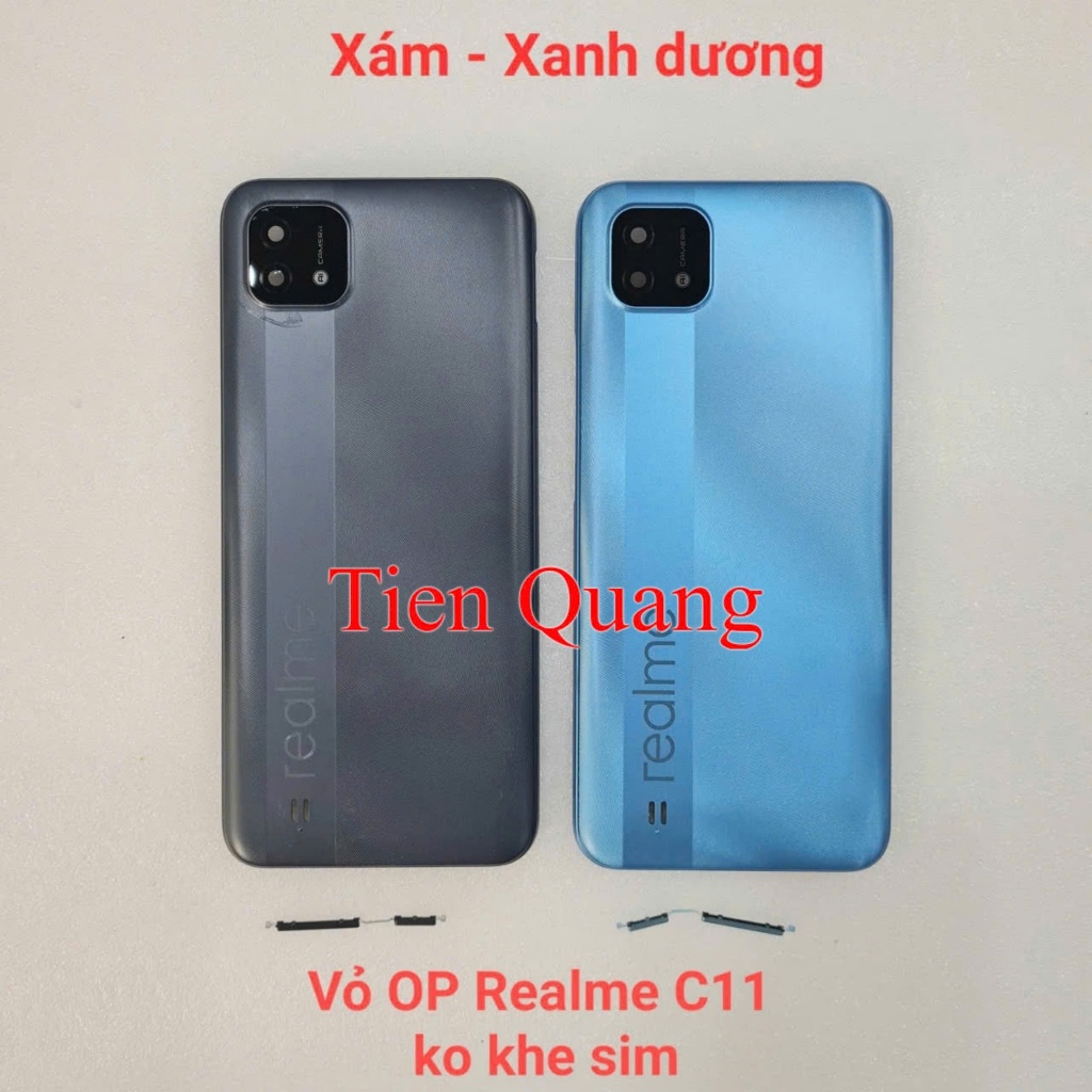 Bộ vỏ Oppo Realme C11 2020 (gồm vỏ kính cam, nút bấm, xương)