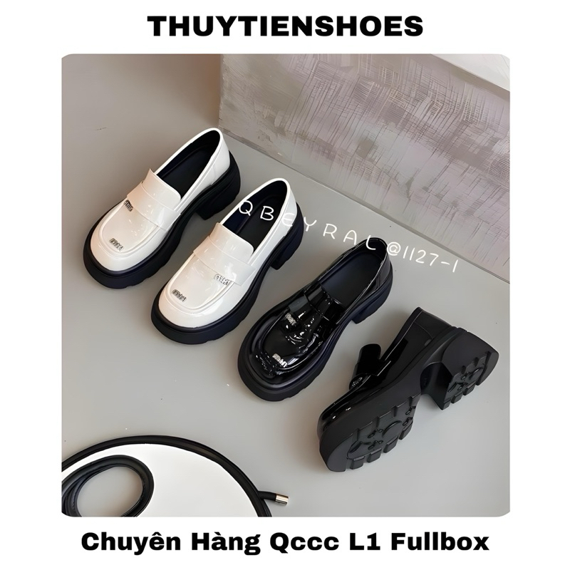Giày lười nữ đế đốc giày nữ miumiu công sở qc fullbox