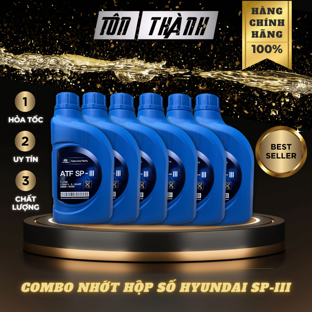 [ Combo ATF ] Dầu Hộp Số Tự Động HYUNDAI KIA ATF SP-III (1 LÍT) - NHẬP KHẨU HÀN QUỐC