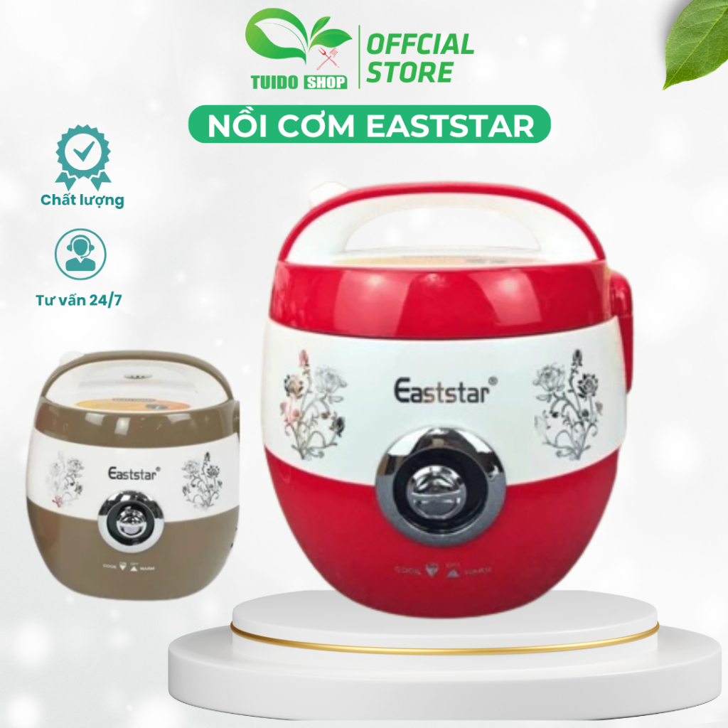 Nồi cơm điện Eaststar 1L 1L2 1L8 Nồi điện mini 3 dung tích dáng quả táo nấu cơm ngon TUIDO SHOP