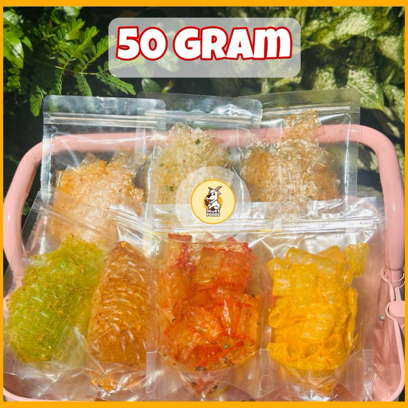 GÓI 50G - BÁNH TRÁNG 3 GOAT FOOD TÂY NINH TRỘN SẴN ĐỦ VỊ (tỏi dầu, xike,tôm cay, phô mai, rong biển)