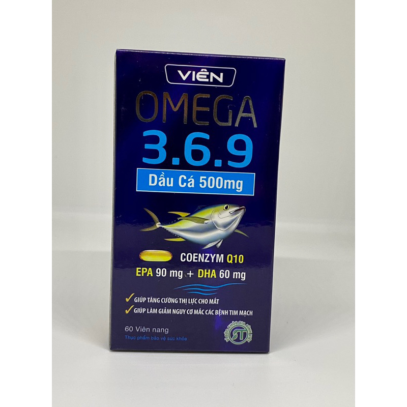 Viên uống dầu cá OMEGA 3.6.9 (TPP-France) hộp 1 lọ 60 viên nang mềm