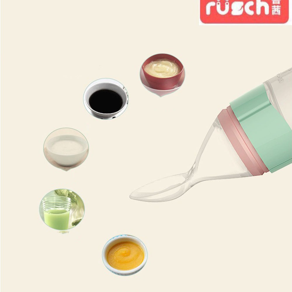 Bình Thìa Ăn Dặm Silicon Cho Bé Bình Ăn Dặm RUSCH
