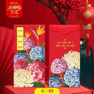 [Giá tốt] 10 Bao lì xì Tết 2025 [MẪU HOA]