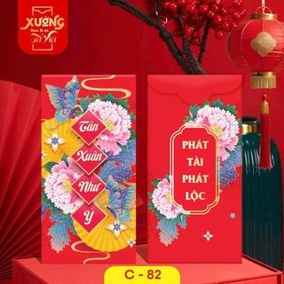 [Giá tốt] 10 Bao lì xì Tết 2025 [MẪU HOA]