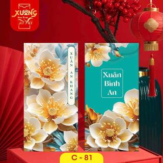 [Giá tốt] 10 Bao lì xì Tết 2025 [MẪU HOA]