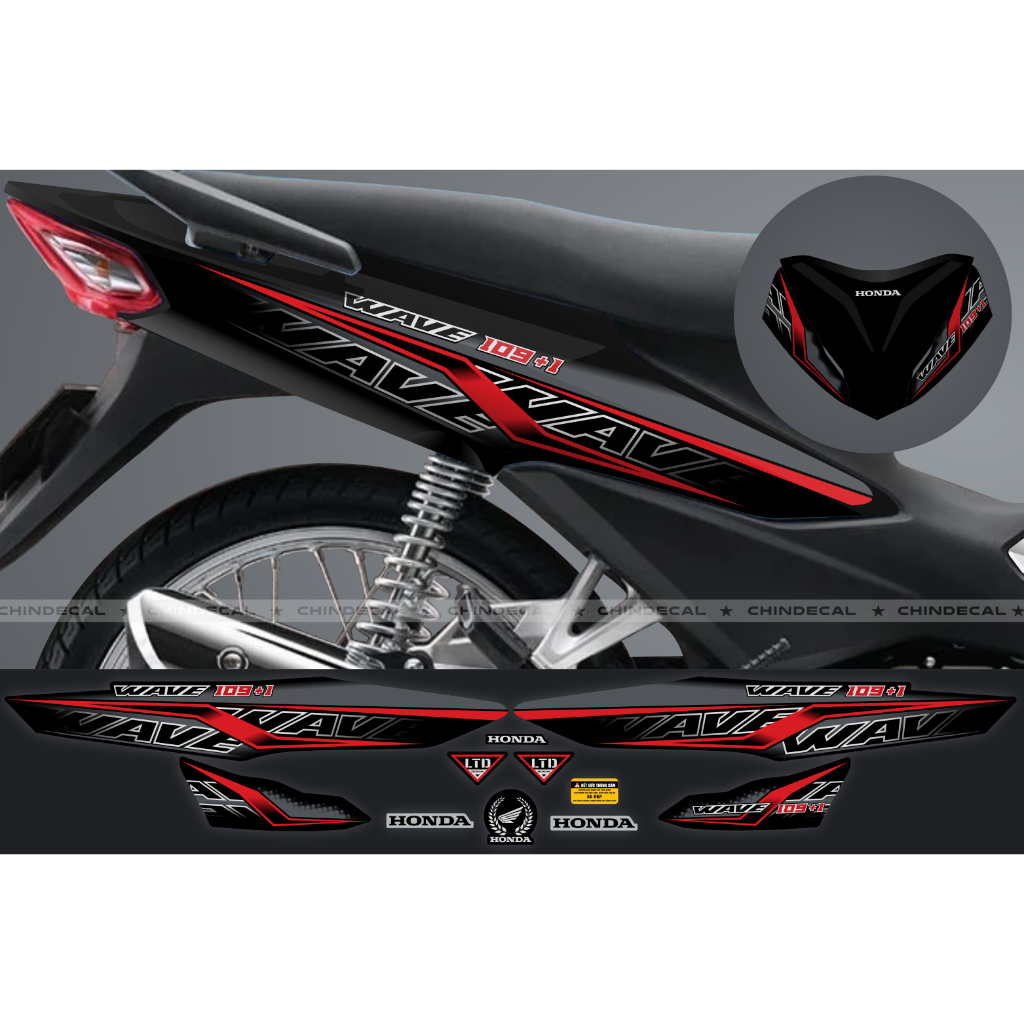 Tem Wave Alpha Style 109+1 | Nhiều lựa chọn màu | Cao cấp 3 lớp chống nước chống bay màu | 831552