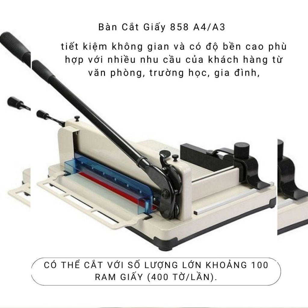 Bàn Cắt Giấy Chuyên Nghiệp 858 A4 hoặc A3  - Bàn Cắt Giấy 400 Tờ | schepub handmade