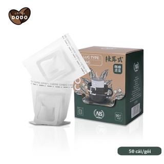 Túi giấy lọc cà phê 50 cái Túi đựng cà phê 1 lần Phin pha cafe đi du lịch Túi lọc trà giấy Phin pha coffee DODO